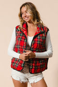 Vintage Christmas Plaid Quilted Vest
