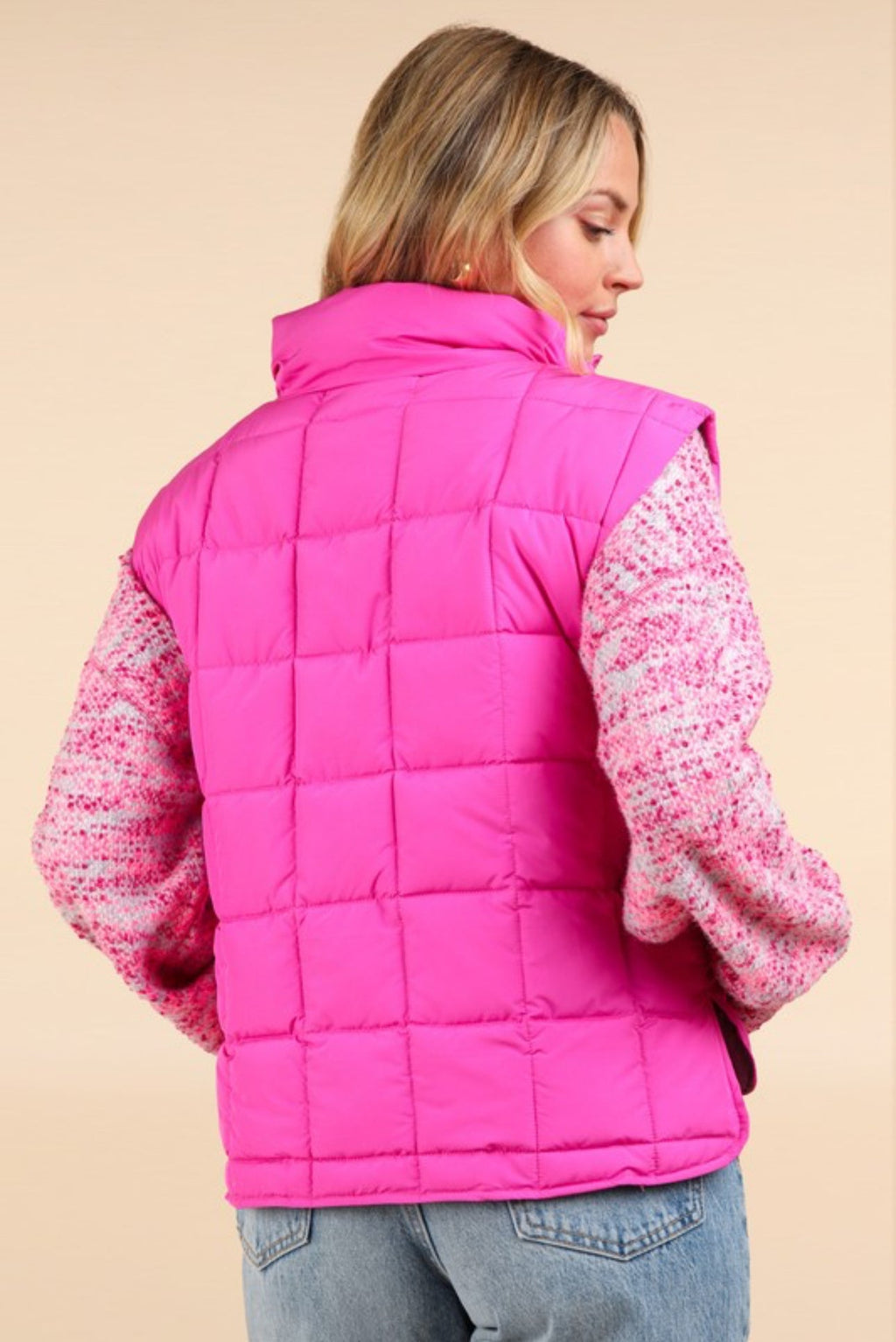 The Sami Pink Padded Vest